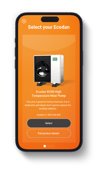 See My Ecodan app — rotating the Ecodan unit